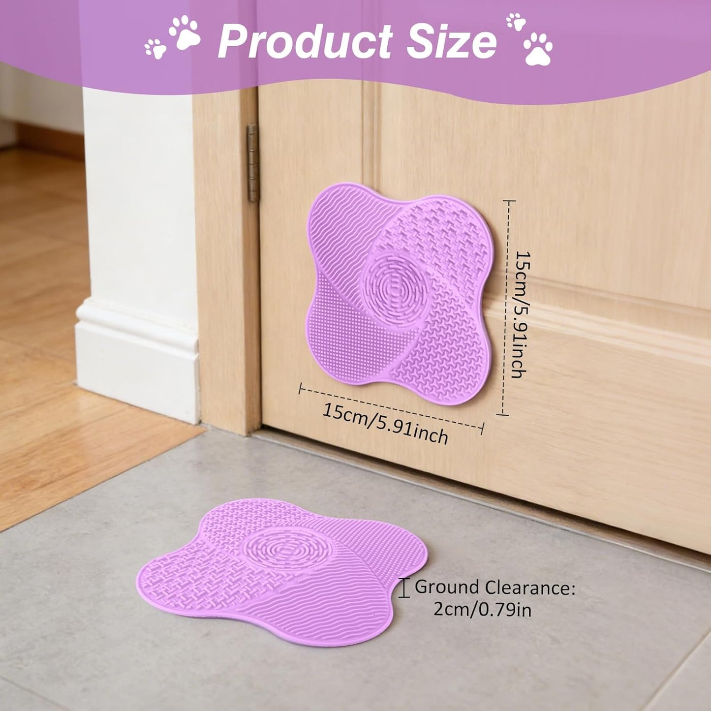 Lick Mat for Small Dogs with Suction Cups, Dog Lick Mat for Anxiety Relief, Slow Dog Feeder and Cat Licking Mat for Boredom Reducer, 1 Pack (Blue)