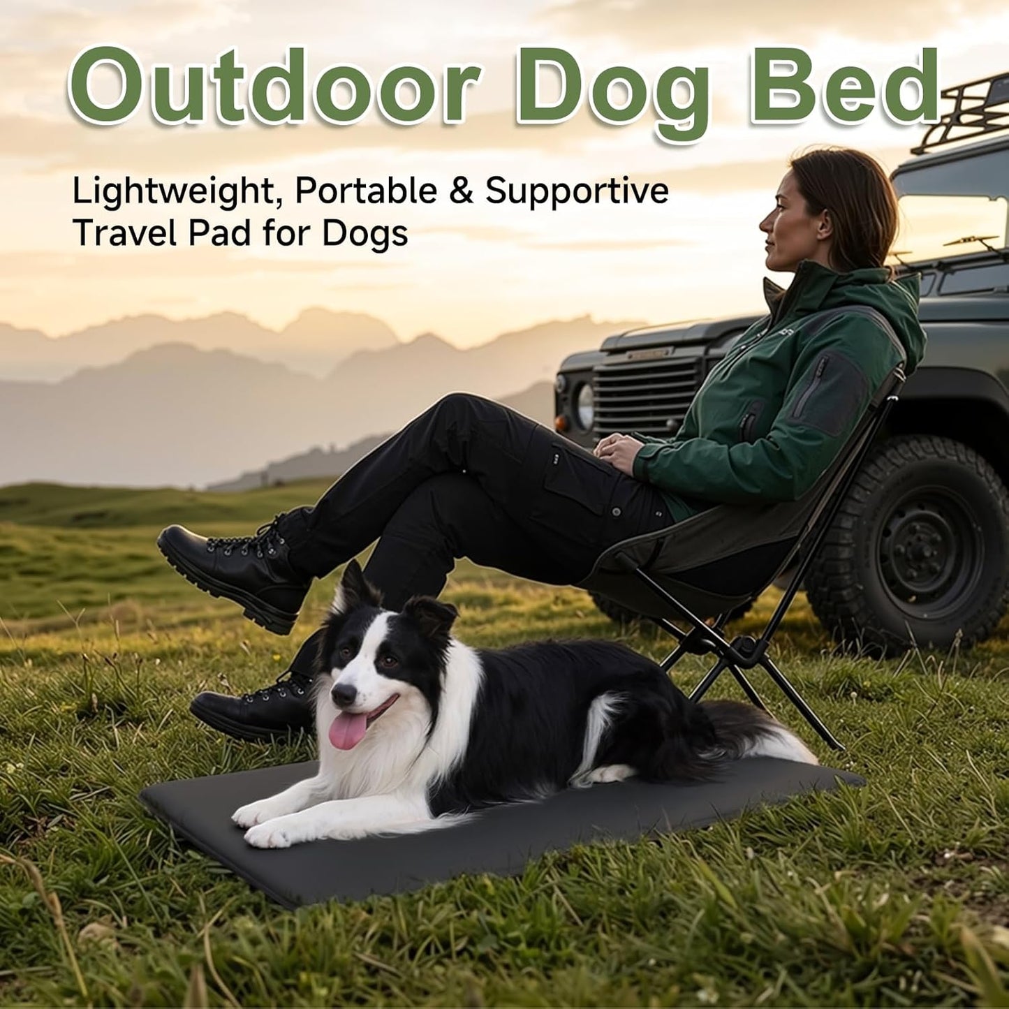 Outdoor XL Dog Crate Pad, Reversible Waterproof Crate Mat Bed, Wipeable Kennel Mat Pet Sleeping for Medium Large Dogs, Waterproof, Wipeable, Anti-Slip, Kennel Pad 41 x 27 Inch, Dark Gray