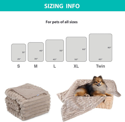 Waterproof Dog Blanket for Large Dogs - Washable Cat Blankets for Couch Bed Protection, Super Soft Calming Reversible Pet Blanket for Pet Kitten Puppy (Green, 50"x60")