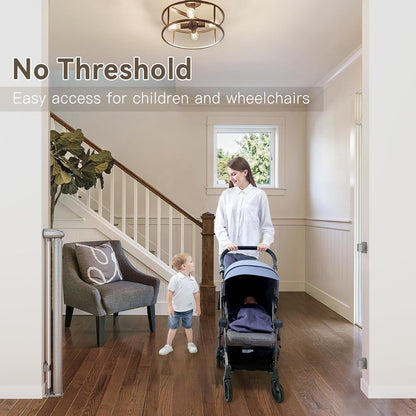 Uamector 138-Inch Extra Wide Retractable Baby Gate & Dog Gate, Reinforced Mesh Safety Gate Adjustable for Large Openings - Stairs, Doorways, Hallways - Indoor/Outdoor Use