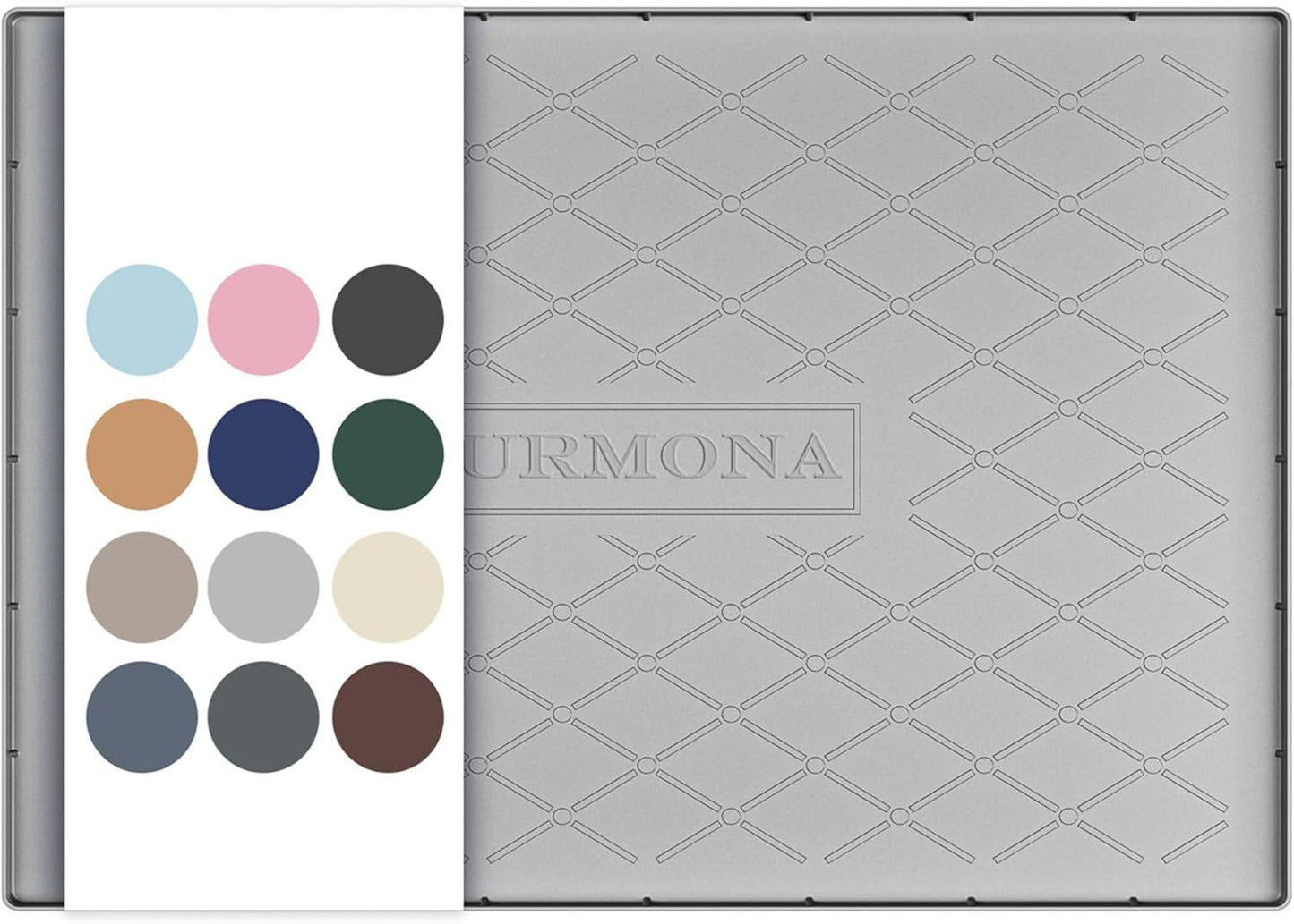 URMONA Under Sink Mat for Kitchen Waterproof, 34" x 22" Silicone Under Sink Mat for Shelf Liner Organizer, Cabinet Sink Protector Under Sink Liner for Bottom Kitchen, Bathroom(Light Grey)