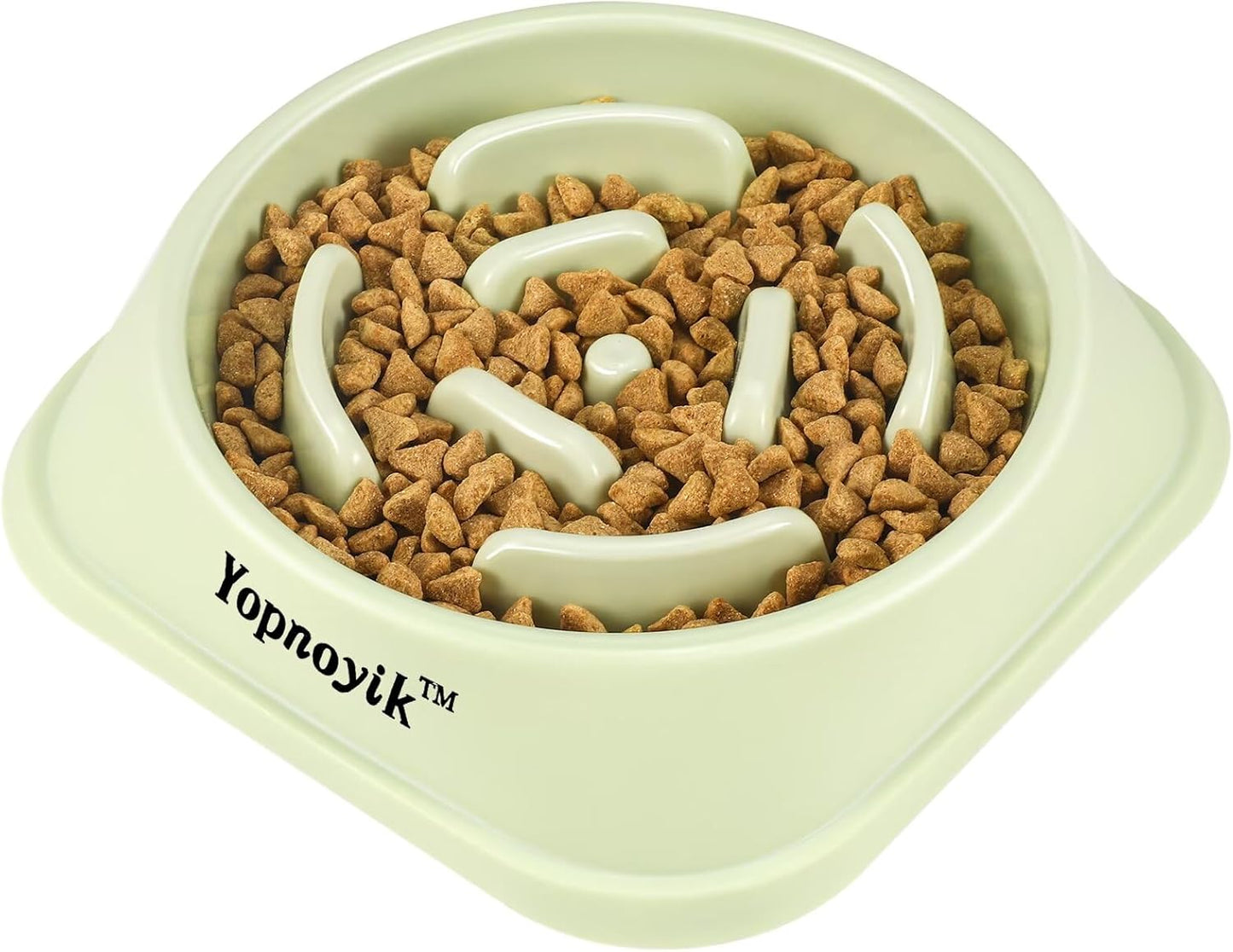 2 Pack Slow Feeder Dog Bowls for Healthy Eating, Non-Slip and Anti-Choking Design, Reduces Bloating & Overeating for Medium Dogs and Cats, Easy to Clean