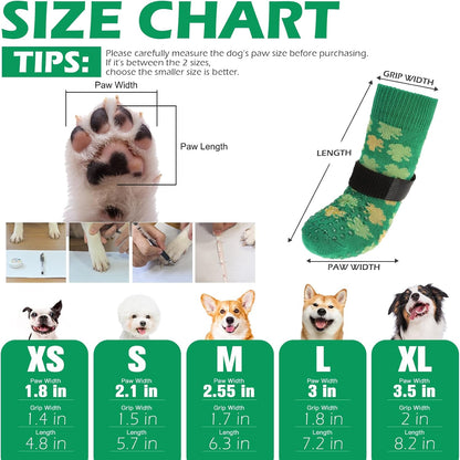 EXPAWLORER Anti Slip Dog Socks to Prevent Licking Paws, Dog Shoes for Hot Pavement, Dog Booties for Small Medium Large Senior Dogs, Traction Control Boots & Paw Protectors for Hardwood Floors