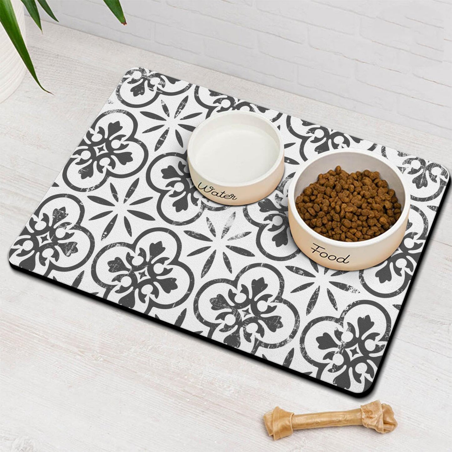 Dog Food Mats for Floors Absorbent, Pet Cat Food Mat - Quick Dry Dog Bowl Mats for Food and Water, Eco-Friendly Pet Supplies