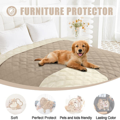 Smiry Waterproof Dog Bed Cover Blanket 30x70, Soft Reversible Pet Blanket, Washable Leakproof Cats Dogs Couch Cover for Sofa, Couch, Furniture, Grey/Dark Grey