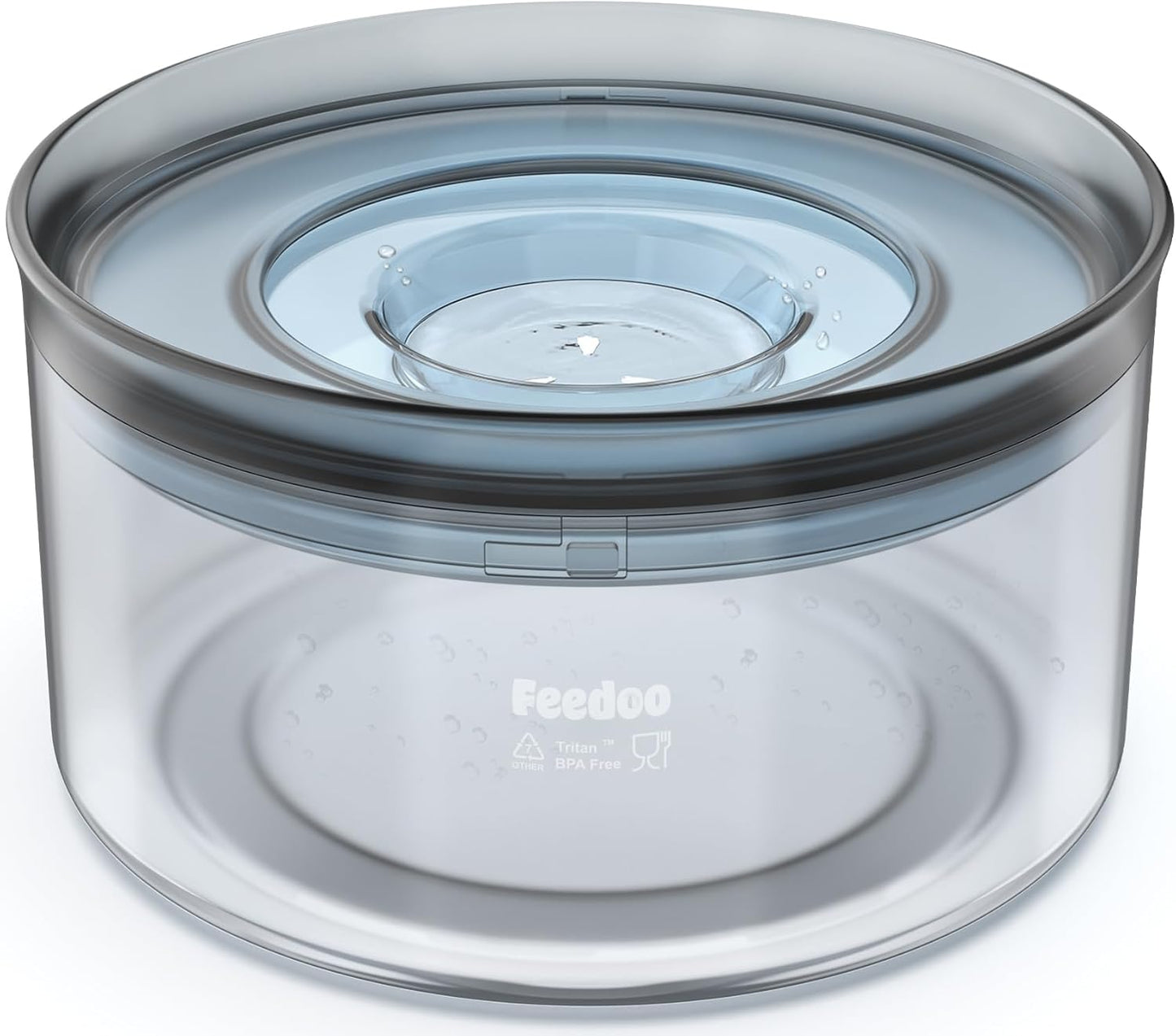 1Gallon No Spill Water Bowl for Dogs, Tritan BPA-Free Spill Proof Water Bowl with Non-Slip Mat, No Splash Slow Drinking Dog Water Bowl for Messy Drinker