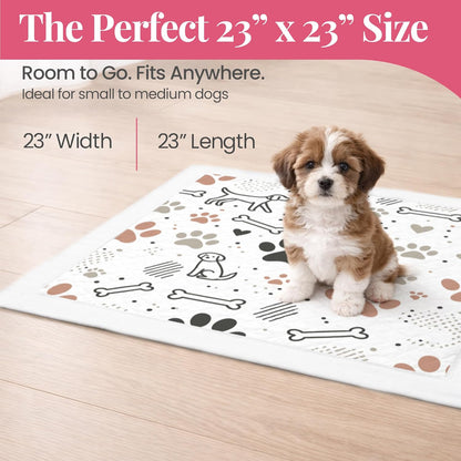 PUPIBOO Washable Pee Pads for Dogs and Cats - Super Absorbent Reusable Puppy Training Pads - 100% Waterproof, Leak-Proof & Non-Slip Whelping Pads for Pet Housebreaking