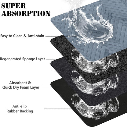 Dog Food Mats for Floors Absorbent, Pet Cat Food Mat - Quick Dry Dog Bowl Mats for Food and Water, Eco-Friendly Pet Supplies