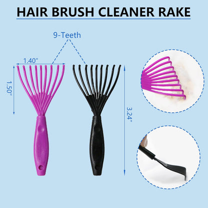5-in-1 Dog & Cat Extra Long Pin Grooming Kit Slicker Brush for Large Dogs Cats Remove Loose Fur, Undercoat Brush for Shedding, Dematting Comb & Cleaner for Long Haired Pets