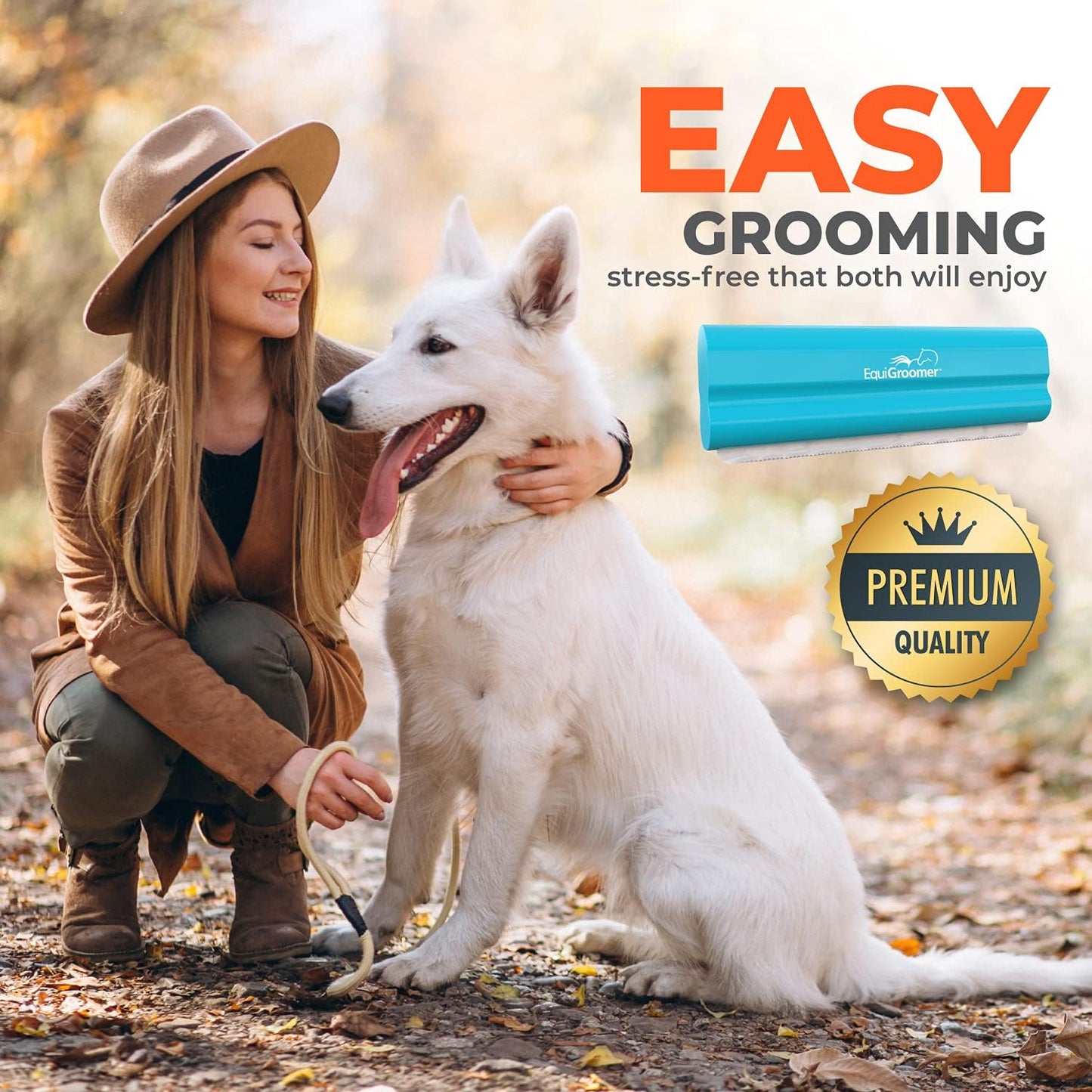 EasyGroomer Deshedding Brush for Dogs & Cats – Undercoat Grooming Tool for Short & Long Hair, Removes Loose Fur & Dirt, Reduces Shedding for Small & Large Pets, Purple