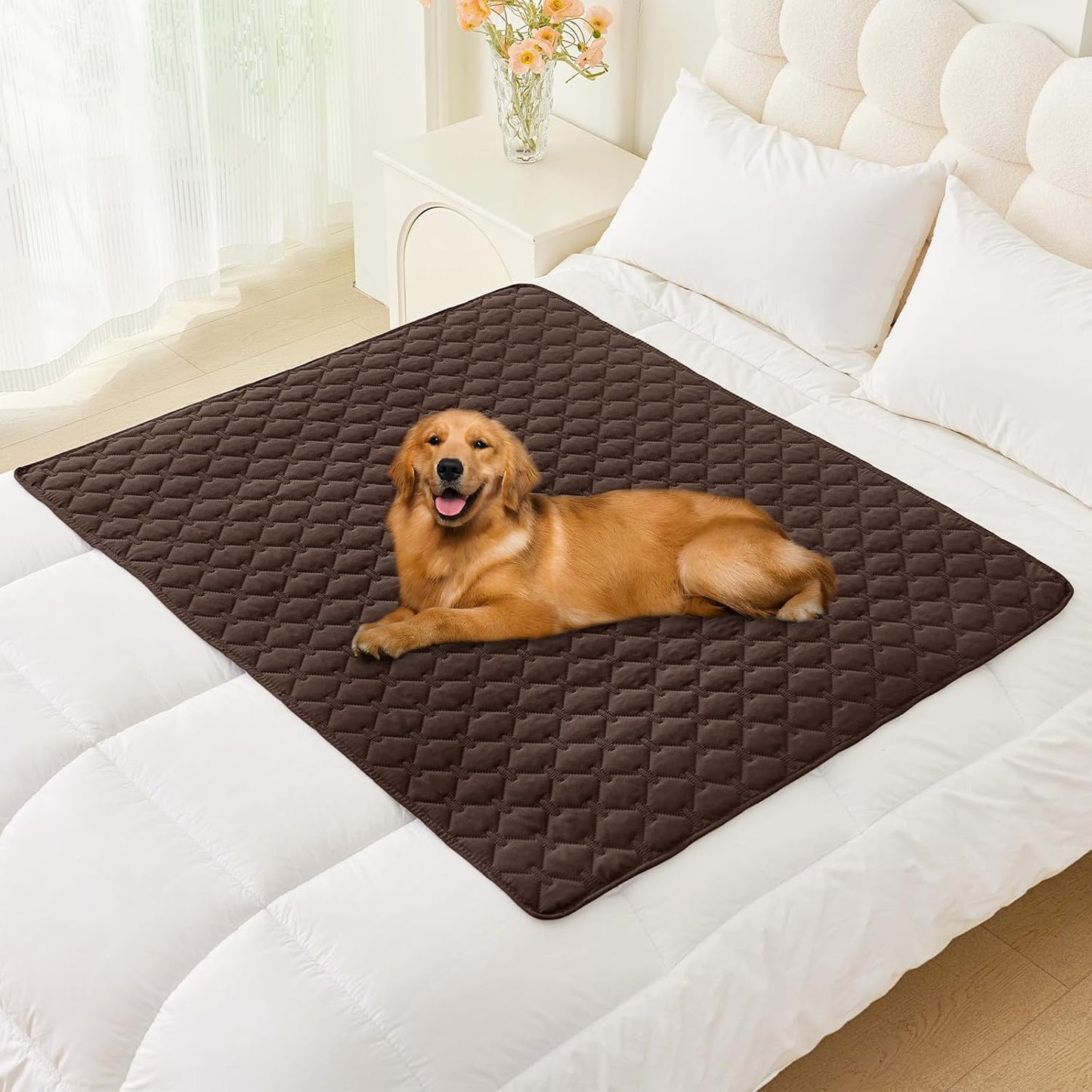Smiry Waterproof Dog Bed Cover Blanket 30x70, Soft Reversible Pet Blanket, Washable Leakproof Cats Dogs Couch Cover for Sofa, Couch, Furniture, Grey/Dark Grey