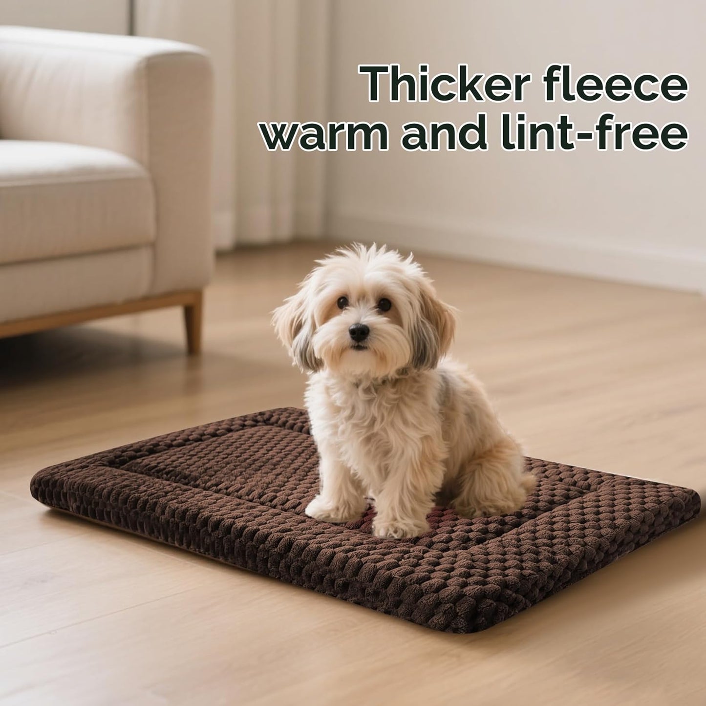 Dog Bed Mat – Soft & Comfortable Dog Kennel Pad for Crate – Durable Crate Bed & Mat for Dogs & Cats – Ideal for Crate, Kennel, and Home Use