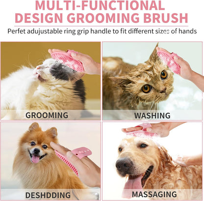 Professional 7 in 1 Dog Paw Cleaner for Dogs & Cats - Includes 1 Portable Paw Washer, 1 Bath Brush, 2 Dog Toothbrushes and 3 Absorbent Towels Note: Fits Paws up to 2 Inches Wide (Small, Blue)