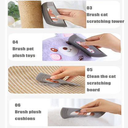 2PCS Mini Pet Hair Remover | Edge and Corner Cleaner, Pet Hair Brush Sheet for Cat Dog Rabbit Kitten Sofa Bed Carpet Rake Rug Fabric Couch Furniture & Car Interiors