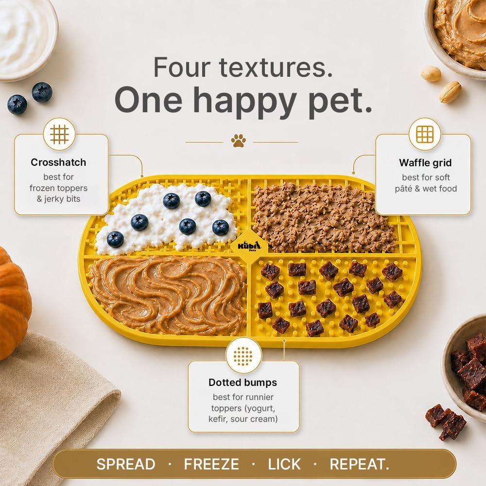 Ovalicious Slow Feeder Lick Mat for Dogs – Interactive & Dishwasher Safe