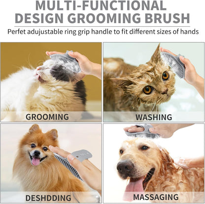 Professional 7 in 1 Dog Paw Cleaner for Dogs & Cats - Includes 1 Portable Paw Washer, 1 Bath Brush, 2 Dog Toothbrushes and 3 Absorbent Towels Note: Fits Paws up to 2 Inches Wide (Small, Blue)
