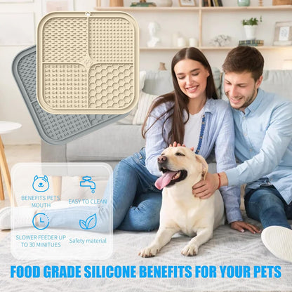Honomastry Lick Mat for Dogs, Premium Lick Pad with Suction Cups for Dog Anxiety Relief, Slow Feeder Dog Bowls, Bathing, Grooming and Training.