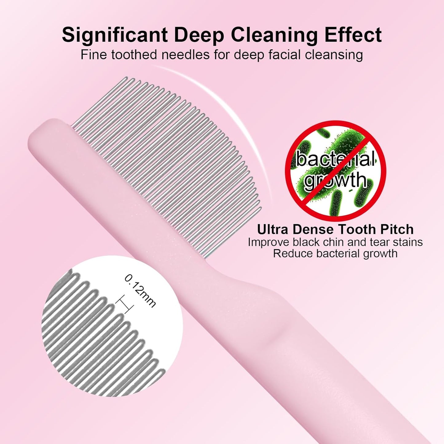 Pet Eye Comb for Small Dogs Cats Hamsters, Tear Stain Remover Grooming Brush, Gentle Face Paw Coat Cleaning, Handheld Design for Yorkie Shih Tzu Maltese Teddy Mini Poodle, Puppy Essentials