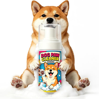 Dog Paw Cleaner with Scrubber Brush - 5 fl oz Waterless Cleaning Foam for Dirty & Muddy Paws, No-Rinse Formula for Dogs & Cats, Quick-Dry Alternative to Wipes for Puppies & Kittens