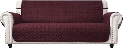 Ameritex Couch Sofa Slipcover 100% Waterproof Nonslip Quilted Furniture Protector for Dogs, Children, Pets, Machine Washable (Beige, 68")