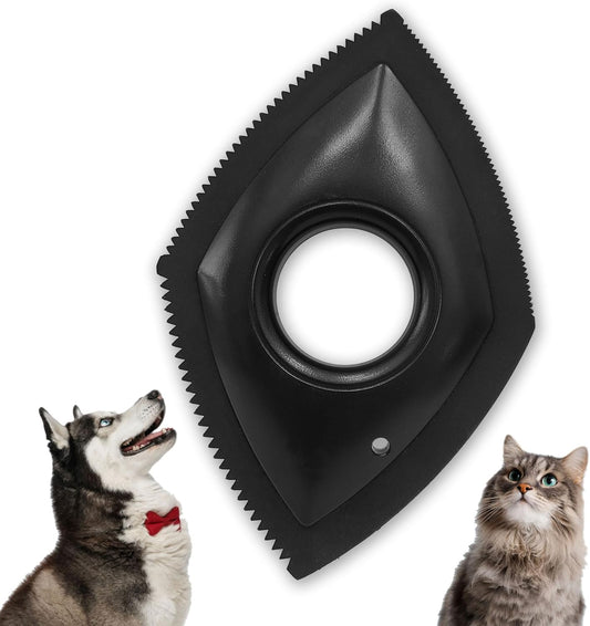Mini Pet Hair Remover, Reusable Fur Removal Tool, Rhombic Dog Hair Remover for Car Interior, Auto Detailing, Couch, Furniture, Lint, Carpet (Black)