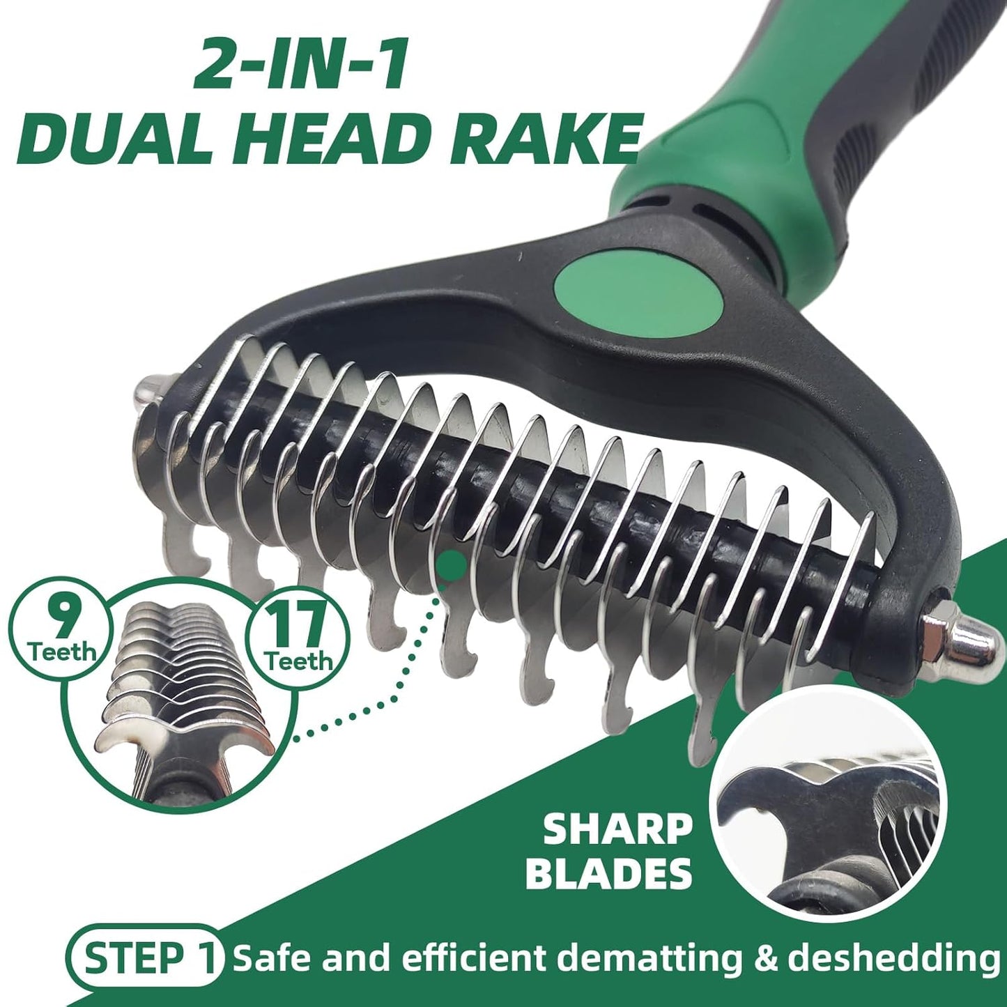 Dog Brush for Shedding,7 PCS Pet Grooming Brush Kit to De-fur & Hair Slicker Deshedding Brushes with Undercoat Rake Comb Bath Brush&Nail Clipper for Grooming Short Long Haired Dogs Cats Blue