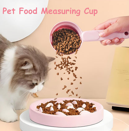 Joyinjojo Dog Food Scoop 1 Cup 1/2 Cup - Melamine Dog Food Measuring Cup, Pet Food Scoop for Dog Cat...Comfortable Long Handle for Easy to Scoop Food