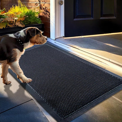 Muddy Mat® Meshy Mat™ Door Mat Heavy-Duty Quick-Dry Floor Mat, Sand & Dirt Trapper for Indoor & Outdoor, Ideal for Entrance, Mudrooms,Patios & Garages,Low-Profile,Non-Slip,Washable– Black 17"x30"x0.4"