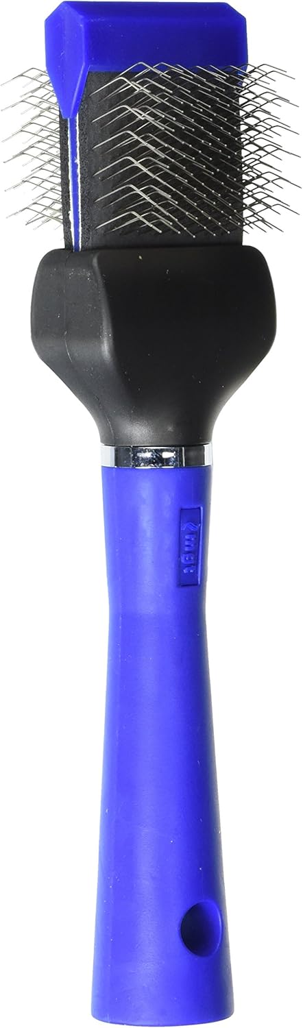 Master Grooming Tools Double-Sided Hard Flexible Slicker Brushes — Versatile Brushes for Grooming Dogs - Green, 8"L x 4"W, Large, Teal