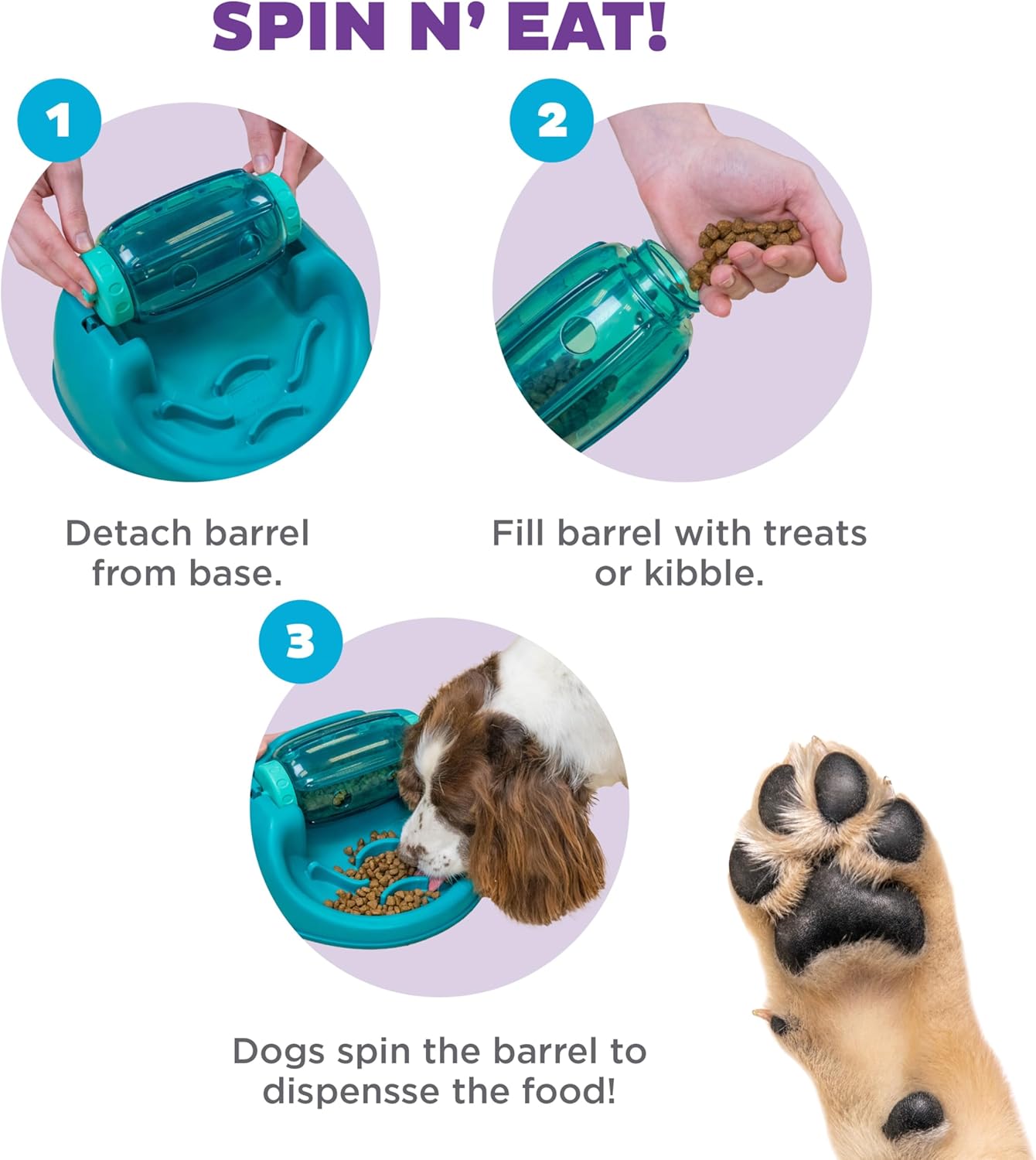 Outward Hound by Nina Ottosson Lick N’ Flip Level 1 Dog Puzzle Toy, Lick Mat & Slow Feeder – Non-Slip Base Beginner Enrichment for Small & Medium Dogs, Holds 1 Cup Wet or Dry Food, 7.4" x 7.4"