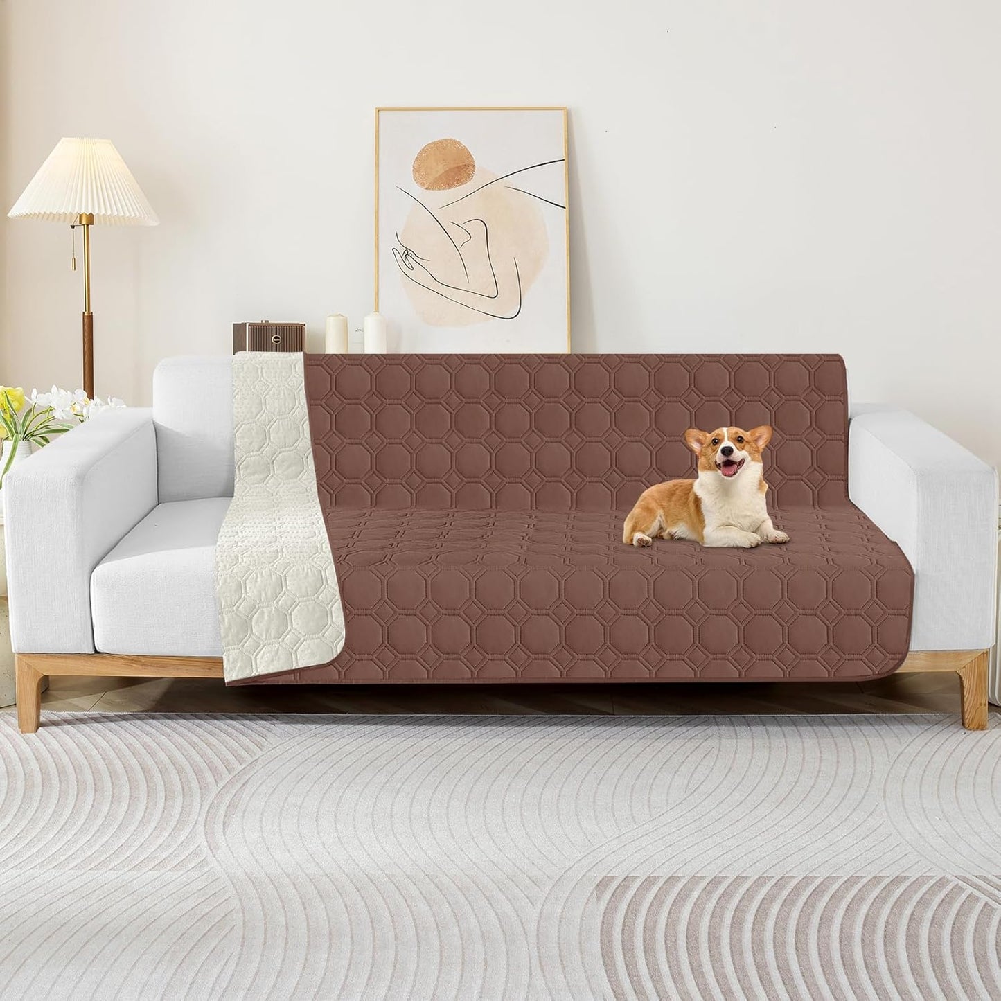 ZNSAYOTX Ultimate Cozy Blankets (30"x70") 100% Waterproof Sofa Mat Blanket for Dog Pets, Bed Couch Protector with Non-Slip Back Washable Durable, Pee Scratch Proof Easy to Clean (Dark Grey)