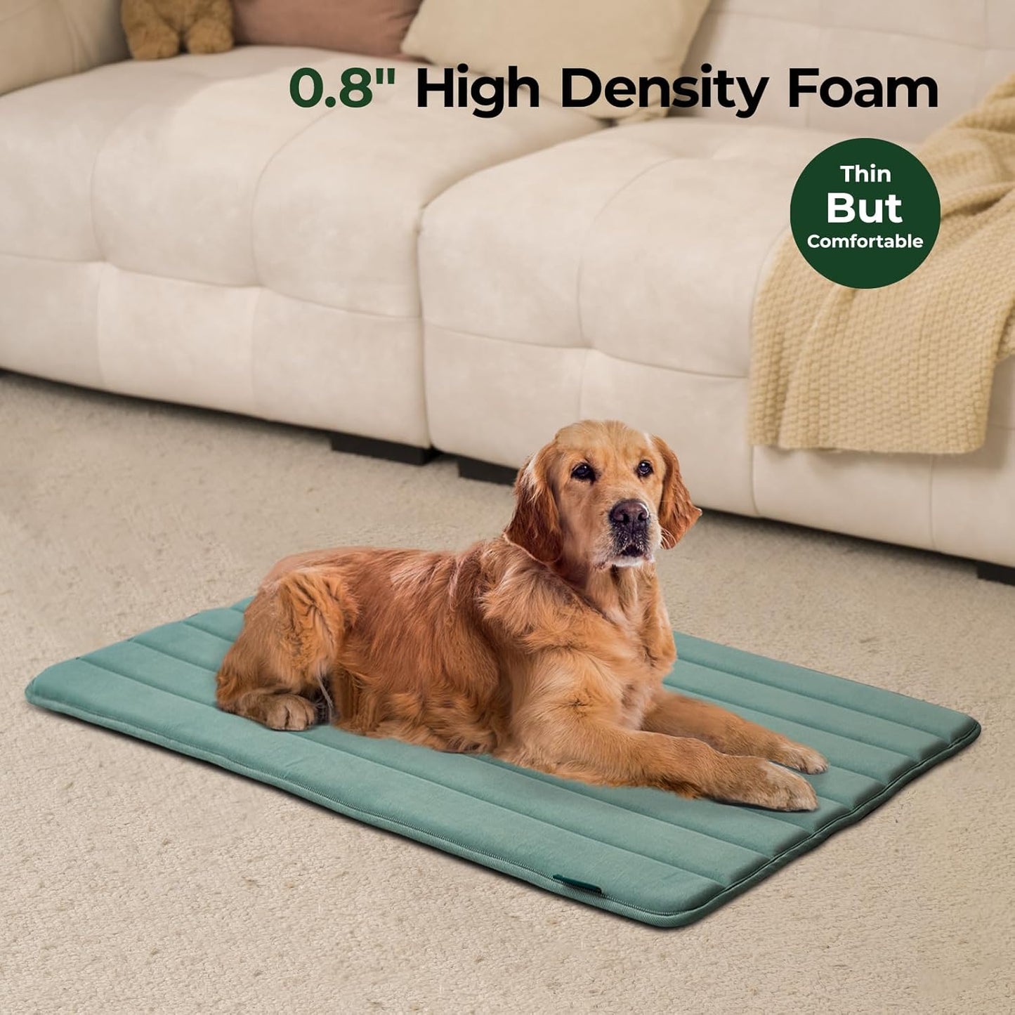 BALANCE Dog Crate Pad, Dog Foam Crate Mat Kennel Pad, Washable Water-Resistant Pet Bed Flat Dogs Cage Mat for Small Dogs