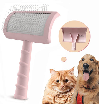 Large Slicker Brush for Dogs,Cats,Extra Long Pin Shedding Brush for Long Haired Dog,Cat, Pet Grooming for Thick Undercoat Curly Hair,25mm(1"),Green