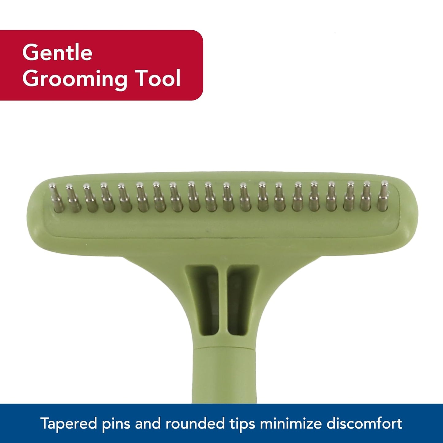Coastal Pet Safari Dog Single Row Rotating Pins Undercoat Rake Dog Grooming Rake - Gentle Dematting Comb for Dogs - Effective Deshedding Comb - Pet Grooming Tools - Single Row