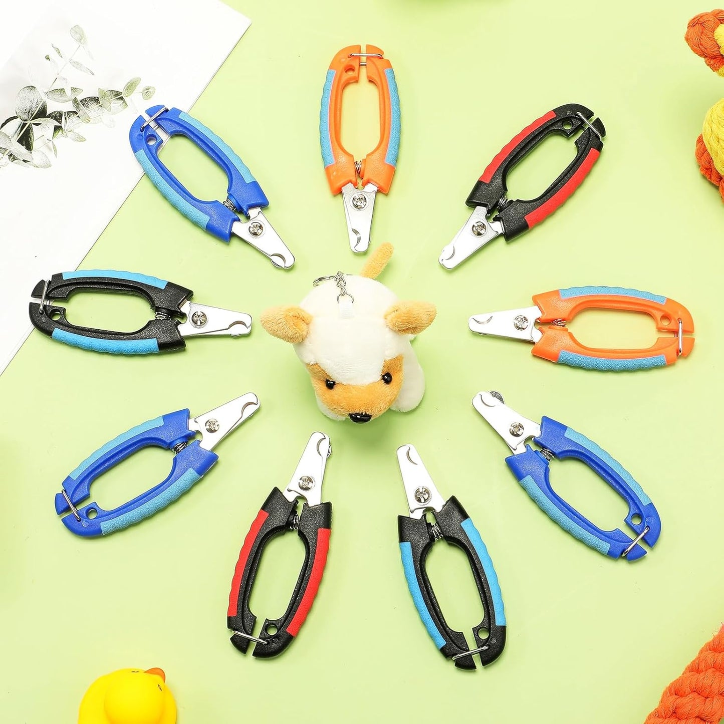 9 Pcs Small Dog Nail Clippers Bulk with Safety Guard to Avoid Over-Cutting Pet Nail Claw Grooming Pet Cutter Toenail Trimmer for Small Medium Dogs Nails Home Grooming(Classic)