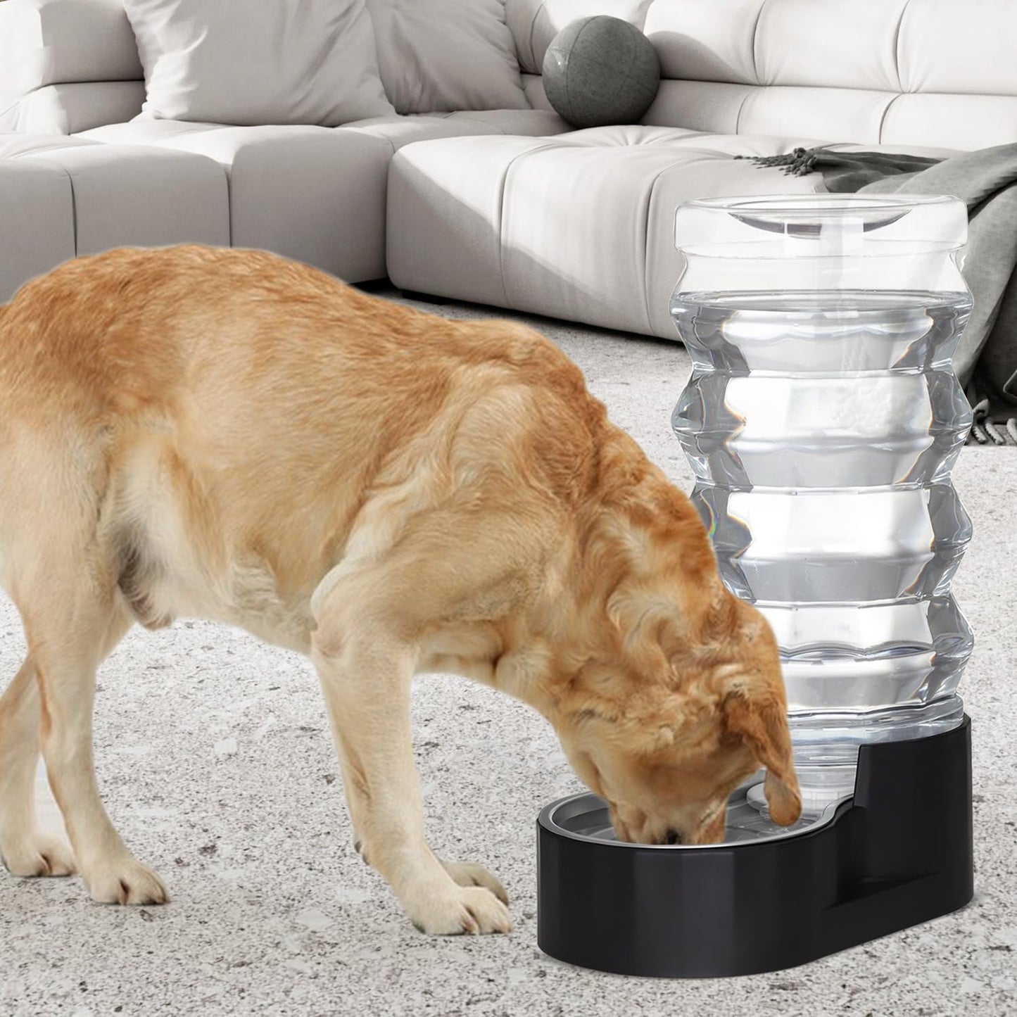 RIZZARI 8L Elevated Pet Water Dispenser – Stainless Steel Gravity Waterer with Auto-Refill Design for Medium and Large Dogs & Senior Pets -Comfortable Drinking Height for Living Rooms,Multi-Pet Homes
