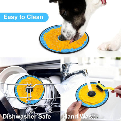 Lick Mat for Dogs, Dog Crate Lick Pads Slow Feeder, Lick Pad Crate Training Toy Crate Lick Plate,Very Suitable Peanut Butter, Treats Yogurt, Bolognese, for Boredom Relief Licking Pad