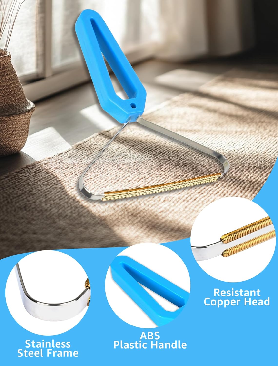 1 PCS Pet Hair Removal Tool, Fuzz Lint from Carpet, Rug, and Furniture – Effective Rake,Scraper,Shaver and Brush – Lint Cleaner and Pro Pet Hair Remover – Ideal for Pet Towers,Couch,Car