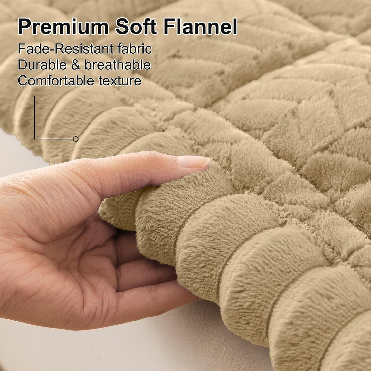 Smiry Non Slip Couch Covers for Dogs, Fuzzy Pet Couch Covers for 2-3 Cushion Sofa Pet Friendly, Soft Sofa Slipcovers Cushion Furniture Protector Washable (Beige, 27.6" x 59")