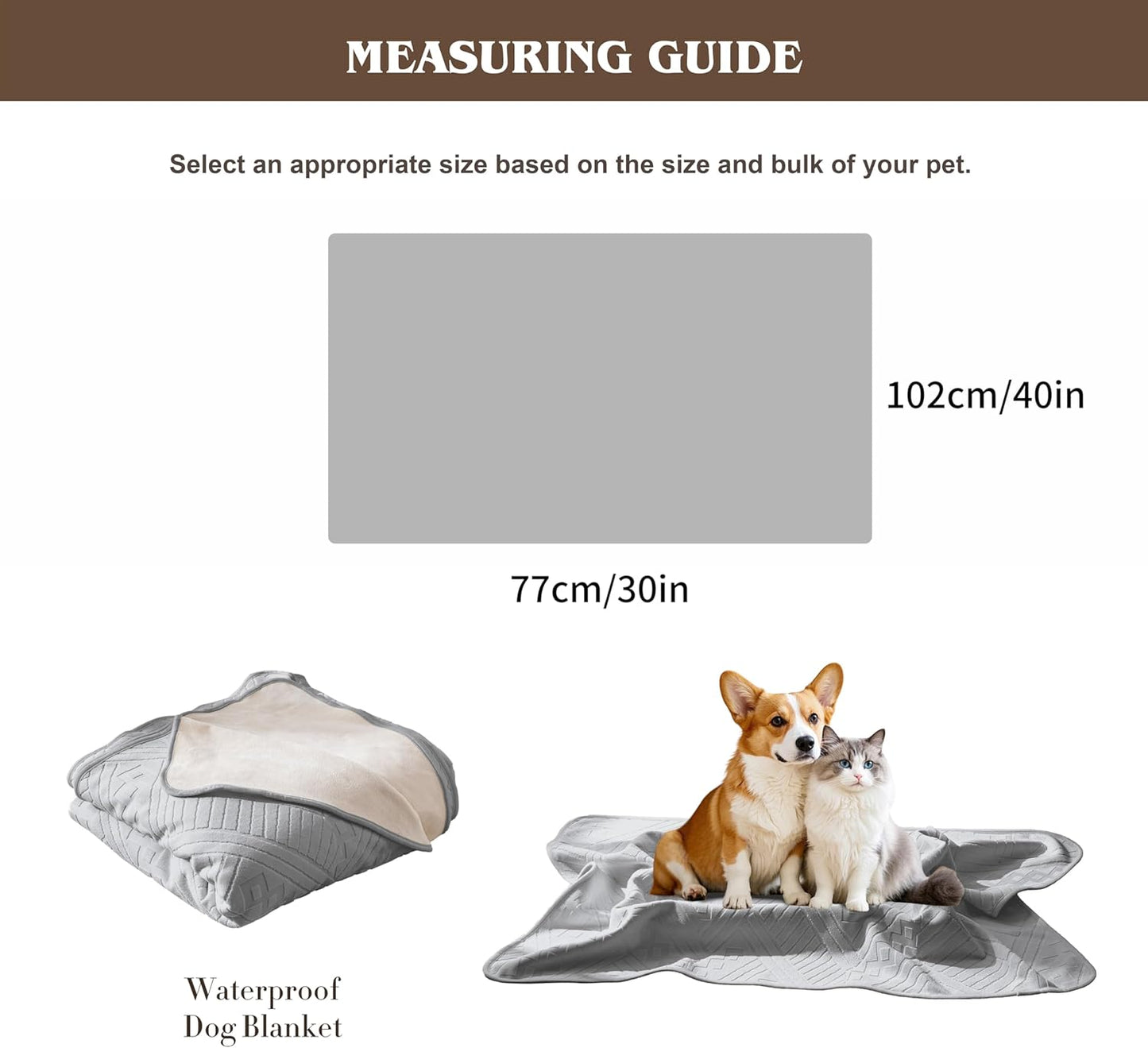 Waterproof Couch Cover, Reversible, Pet-Friendly, Washable and Anti-Slip Couch Covers for Sofa Protection with 3 Cushions, Sofa Slipcovers for Dogs and Cats (71×118in/Brown)