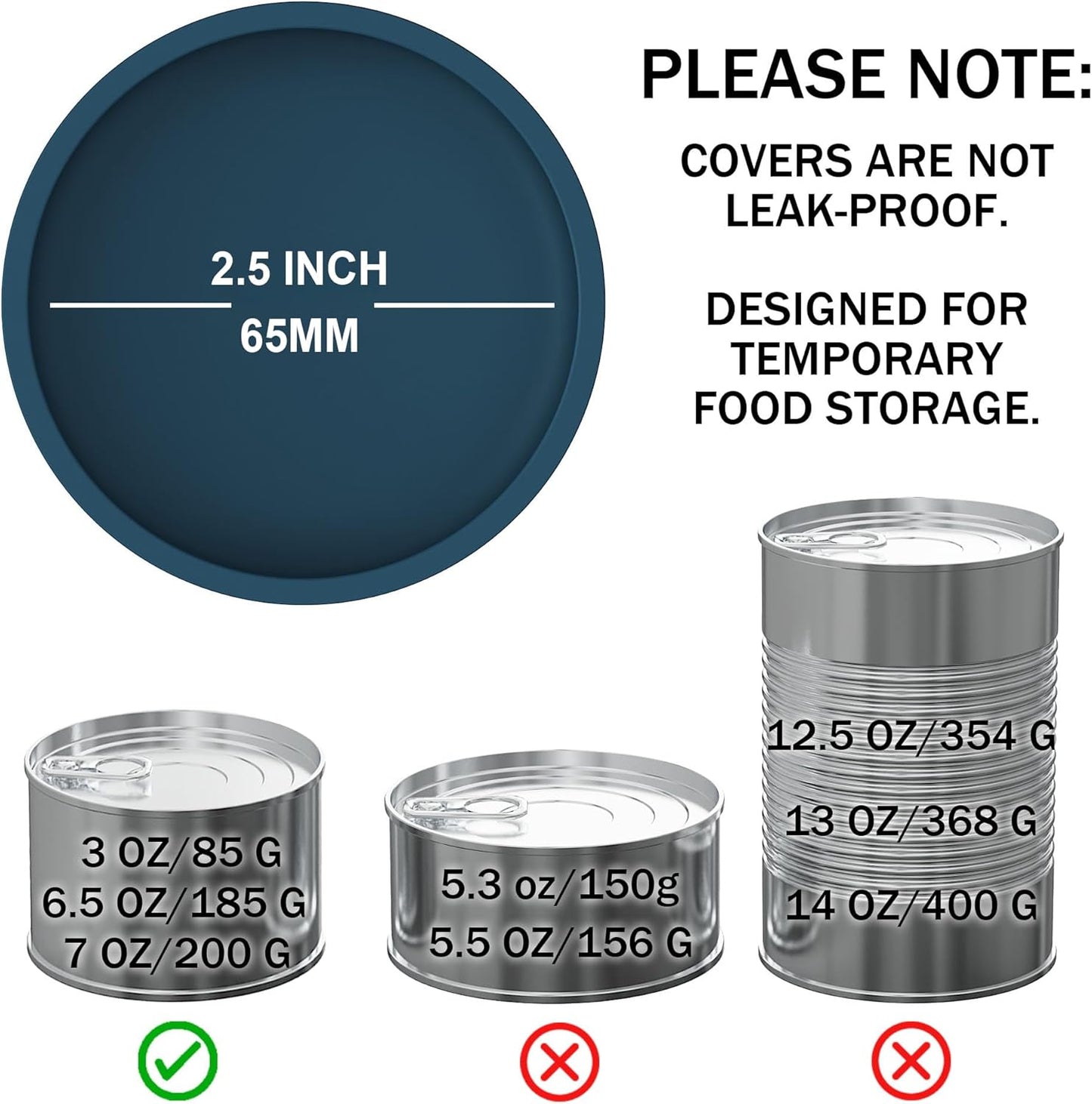 OHMO 2 Pack Cat Food Can Lids, Small Size (3 oz) Silicone Pet Food Can Lids Covers for 3 oz Cat Food Cans, Light Green