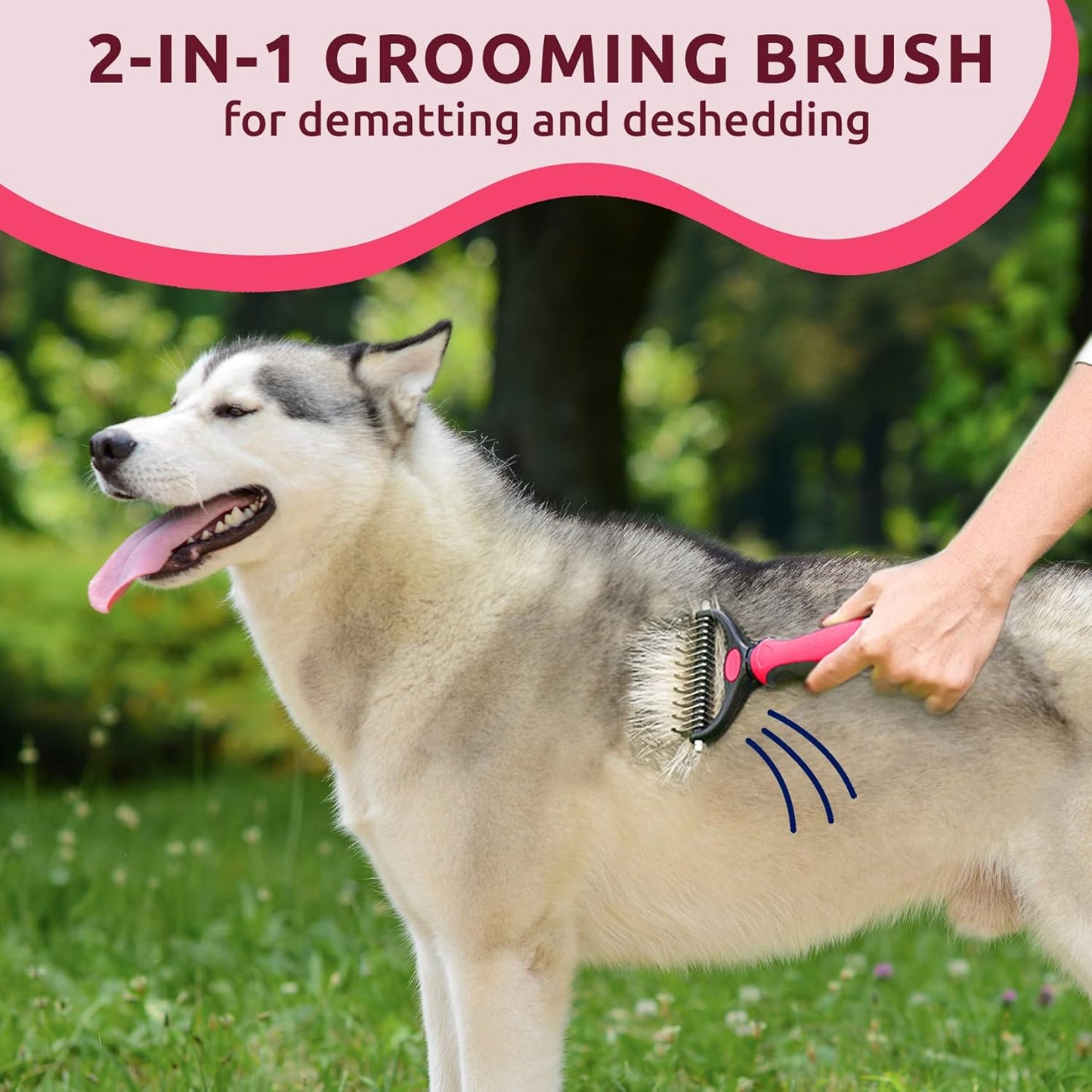 Pat Your Pet Deshedding Dog Brush For Shedding – Cat Brushes For Indoor Cats, Double-Sided Cat Brush Deshedding & Grooming Tool For Long Haired And Short Haired Dogs, Skin-Friendly