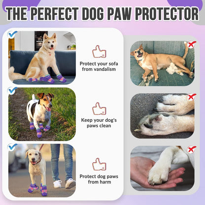 SlowTon Dog Shoes for Large Small Medium Dogs - Breathable Dog Boots for Summer Hot Pavement, Paw Protector for Outdoor Walking Winter Snow, Anti-Slip Rubber Dog Booties for Hardwood Floor (Green, 6)