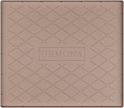 URMONA Under Sink Mat for Kitchen Waterproof, 34" x 22" Silicone Under Sink Mat for Shelf Liner Organizer, Cabinet Sink Protector Under Sink Liner for Bottom Kitchen, Bathroom(Light Grey)