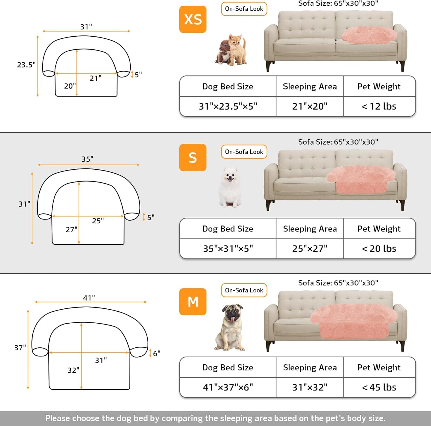 Calming Dog Bed Fluffy Plush Dog Mat for Furniture Protector with Removable Washable Cover for Large Medium Small Dogs and Cats (Large, Light Grey)