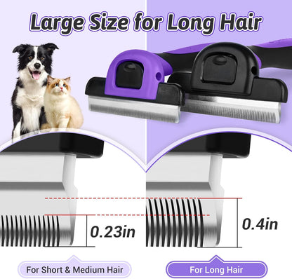 MIU COLOR Pet Grooming Brush, Deshedding Tool for Dogs & Cats, Effectively Reduces Shedding by up to 95% for Short Medium and Long Pet Hair