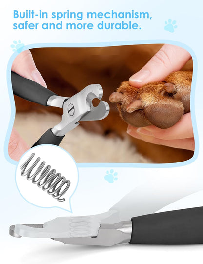 Gobeigo Upgrade Wide Open Dog Nail Clippers for Large Dogs Cut Like Butter, Heavy Duty Dog Nail Trimmer Full Metal Razor Sharp Professional for All Dogs Cats with Thick Toenail
