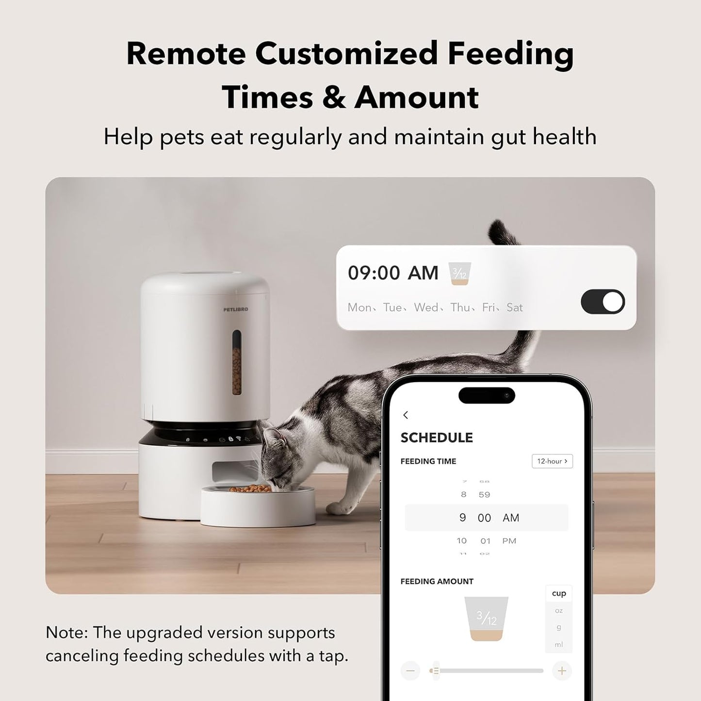 PETLIBRO Automatic Dog Feeder with Camera, Auto Cat Food Dispenser Slow Feeders Dogs Bowl, 1080P HD Video with Night Vision, 5G WiFi with 2-Way Audio, Stainless Steel Slow Food Tray for Small Dogs