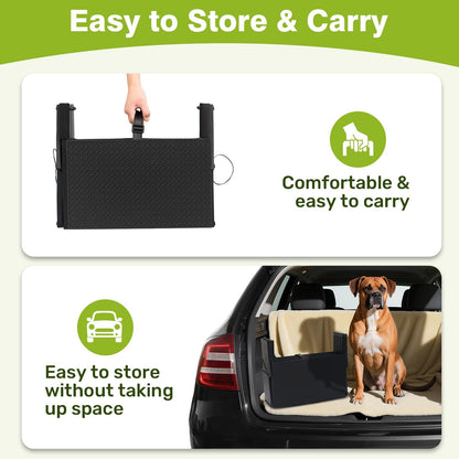 Foldable Dog Car Steps - Upgraded Non-Slip Pet Stairs for Large Dogs, Portable Metal Frame Dog Ramps for High SUV, Truck and Cars, Lightweight Pet Ladder with High Load-Bearing Capacity (6 Steps)