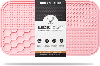 Pup Culture Dog Lick Mat for Dogs, Feeding Pad for Anxious Pets Plus 4 Different Puzzles for Mental Stimulation for Dogs - Supports Mental, Dental, and Digestive Health, Bite Resistant and Heavy Duty